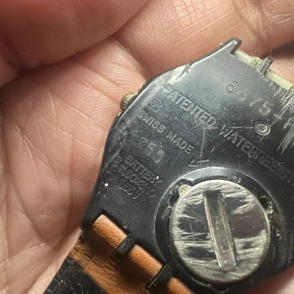 Works VTG 1988 Swatch‎ ALBATROSS GX700 34mm Swiss Watch Rare -Broken Band